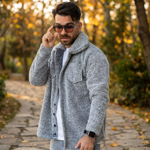 Blouson Bomber Unisexe Ample en Coton Toile, Doublé Cachemire, Camouflage, Formel, Double Boutonnage, Chaud Printanier, Imperméable et Respirant - Product Image 3
