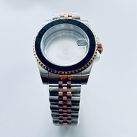 Pièces de montre de plongée GMT 40MM directement d'usine, bracelet Jubilee étanche, verre saphir pour NH34 NH35 NH36, vente en gros