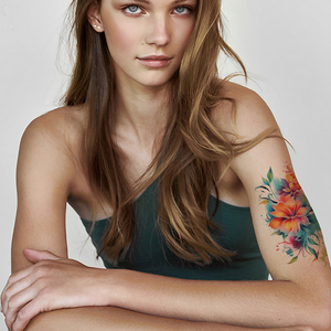 Pegatinas de tatuaje de brazo de flor pequeña <span class=keywords><strong>para</strong></span> <span class=keywords><strong>hombres</strong></span> y mujeres pegatinas de tatuaje personalizadas <span class=keywords><strong>para</strong></span> adultos a prueba de agua - Product Image 3