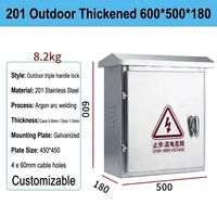 Caja de Distribución Personalizada de Acero Inoxidable de 600 * 500 * 200 mm, Caja de Distribución de Bajo Voltaje para Exteriores