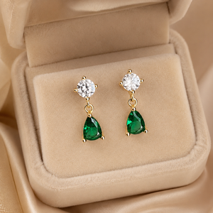 Piccoli Orecchini a Goccia in Cristallo per Donne, Accessori Minimalisti ed Eleganti per Uso Quotidiano e Feste - Product Image 1