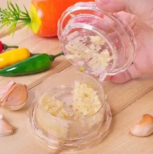 HelloWorld alat dapur berguna penghalus bawang putih penghancur 1 buah penggunaan Multi plastik bawang putih tekan pengupas penghancur penghancur pelubang Putar