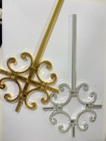Porte Moderne Géorgienne en Plastique et Aluminium Durable avec Fleurs Décoratives, Verre Isolant Insonorisé, Installation Facile, Quincaillerie de Porte