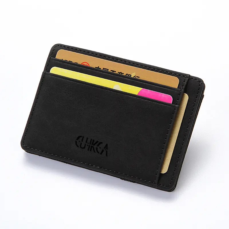 Amazon Custom LOGO Flip wallet creative men's magic wallet PU card holder men's coin purse short wallet