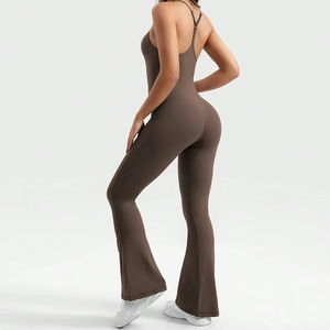 Service OEM : Combinaison de sport pour <span class=keywords><strong>femme</strong></span>, vêtements de yoga, ensembles de fitness, combinaisons, extensible dans les quatre sens (Spandex/Nylon) - Product Image 5