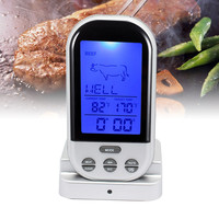 Termometer daging elektronik, termometer BBQ nirkabel, termometer makanan dapur