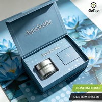 Boîte de soin de la peau innovante, emballage de crème de nuit de luxe, logo personnalisé, étui magnétique, boîte noire mate durable, gaufrage, cadre photo
