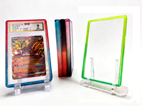 Pare-chocs antichoc en TPU à paillettes dégradées avec panneau arrière, logo personnalisable pour la dalle de carte PSA 35PT de cartes Pokémon Sport TCG gradées