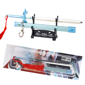 Pop Up éjection jouets épée en alliage <span class=keywords><strong>de</strong></span> Zinc porte-clés épée <span class=keywords><strong>Art</strong></span> en ligne Anime épée sac et clé décoration - Product Image 6