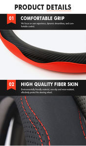 Housse de <span class=keywords><strong>volant</strong></span> de voiture personnalisable 38 cm, toucher agréable et tombé fluide, prix usine - Product Image 4