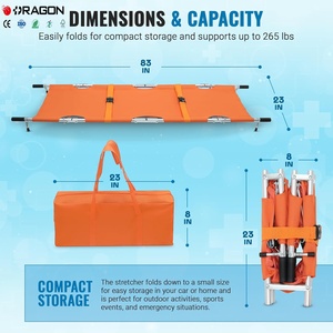 Peralatan Ambulans Medis dari Paduan Aluminium, Tandu Lipat Taktis untuk Penyelamatan Darurat, Alat Medis - Product Image 3