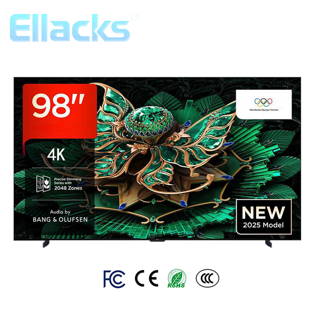 CE FCC RoHS 98 Inch Ultra Slim 4K UHD 120Hz WIFI Smart TV Android/WebOS Google WiFi for LED LCD for Hotel & Home
