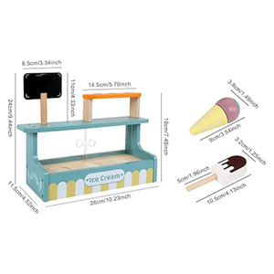 Juego de Cocina de Madera para Niños, Juguete Educativo de Imitación, Multicolor, Unisex, Venta al por Mayor, Tendencia Divertida, Juego de Comida DIY para Niños - Product Image 4