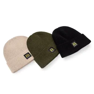 Satu manset/manset Beanie mianura Beanie pria wol hangat topi untuk wanita pria rajutan Slouchy hangat tengkorak Beanie ski Skating