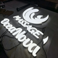 Lettres rétroéclairées en acier inoxydable personnalisées, enseigne LED à canal inversé pour la publicité, logo d'entreprise, façade intérieure, étanche IP65
