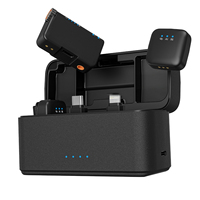 Nouveau microphone cravate sans fil M15mini, un émetteur pour deux récepteurs, pour diffusion en direct et enregistrement caméra
