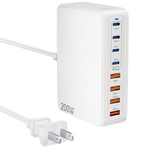 Nuevo cargador GaN transfronterizo de 200W compatible con Apple iPhone 15, teléfonos Samsung y teléfonos móviles. - Product Image 4