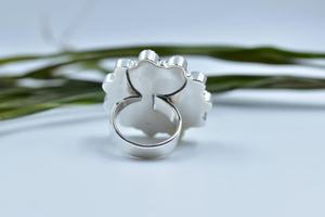 Anillo ajustable hecho a mano Palomino Mojave turquesa anillo de declaración de Plata de Ley 925 para mujer - Product Image 2