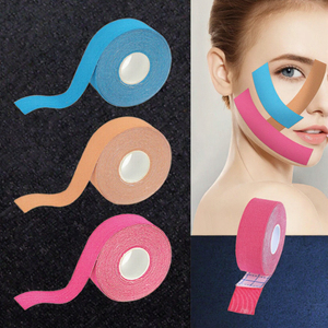 Bande de kinésiologie pour lifting des joues de 2,5 cm, raffermissante pour le <span class=keywords><strong>visage</strong></span>, en coton doux, hypoallergénique, sûre, imperméable, pour le contour en V, thérapie physique - Product Image 2