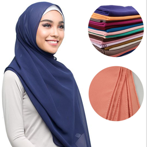 Best Selling Verão Pérola Chiffon Xaile Cor Sólida <span class=keywords><strong>Hijab</strong></span> Feminino para Muçulmanos Sexy Atacado Malaio Tradicional Lenço - Product Image 2
