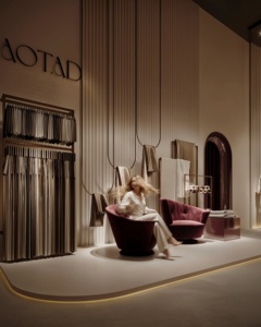 Design d'intérieur de magasin de vêtements de luxe, présentoir de vêtements sur mesure, mobilier de boutique de vente au détail, vitrine - Product Image 5