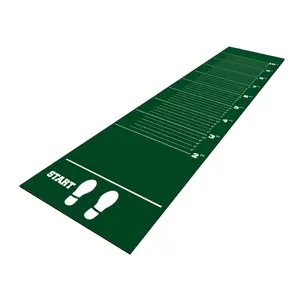 3d Printed diatom mud gym stretch mat Water Resistant non slip runner rug Green Sports Long Jump Mat