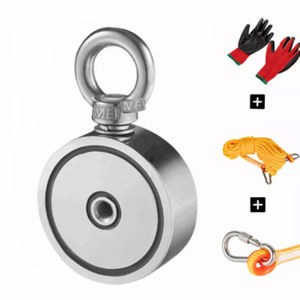 Super Forte 500lbs Double Face Pot de Récupération Néodyme <span class=keywords><strong>Aimant</strong></span> De <span class=keywords><strong>Pêche</strong></span> Kit avec 98 ft Corde Mousqueton et <span class=keywords><strong>Grappin</strong></span> Crochet Fil-Locke - Product Image 4