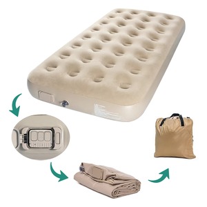 Cama de aire inflable de tamaño doble para 2 personas de alta altura, plegable con bomba eléctrica moderna para ARENA, <span class=keywords><strong>playa</strong></span>, Camping, tela de PVC suave - Product Image 1