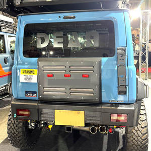 บันไดพับข้างประตูรถซูซูกิ จิมนี่ ขนาด 54x14x10 ซม. อลูมิเนียมอัลลอยด์ สีดำด้าน พร้อมขาตั้งเสริมสำหรับปีนขึ้นหลังคา - Product Image 2