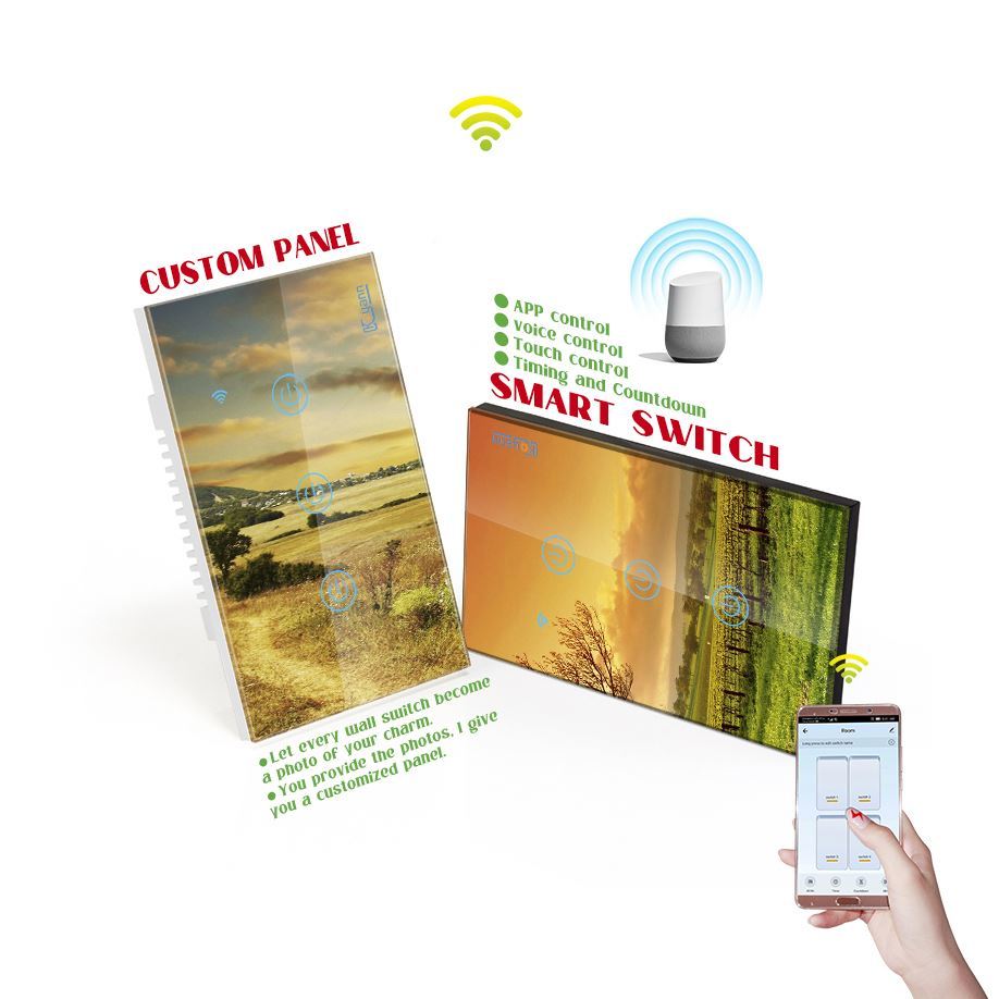 New Products For 2021 Us wifi Smart Switch wifi Switch 3 Gang Furnitur Touch Switch Home Smart Light