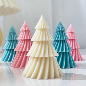 Stampi in Silicone per Candele a Forma di Albero di Natale a Spirale HY, Stampo per Candele a Colonna a Forma di Pino per Realizzare Candele Aromatiche in Cera di Soia e <span class=keywords><strong>Resina</strong></span> Epossidica - Product Image 6
