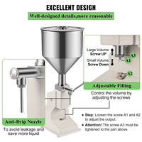 Machine de remplissage manuelle à piston pour liquides et pâtes, idéale pour lotions, cosmétiques, shampoings, crèmes, miel et détergents – Offre Spéciale