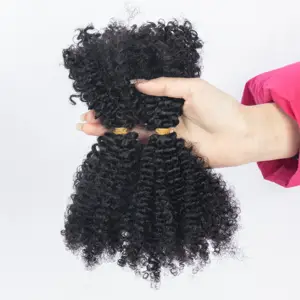 Cheap Brazilian Afro Bulk Hair For Braids 4B4C Kinky Curly Hair Extensions Human Braiding Hair