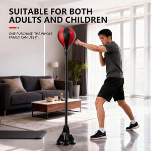 Équipement de boxe pour enfants : Sac de frappe sur pied réglable en hauteur, pour le fitness, la boxe et l'entraînement de vitesse - Product Image 5