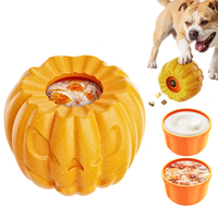 Balle à mâcher pour chien en forme de citrouille 3 en 1, jouet à lécher congelé en nylon, distributeur de nourriture pour Halloween