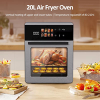 Friteuse à air 20 litres à double pile multifonctionnelle basse quantité minimale de commande 1 Pcs Smart Digital Electric Hotel Fryer à air de grande capacité
