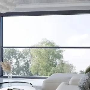Fenêtre panoramique extérieure motorisée, fenêtre coulissante verticale en aluminium