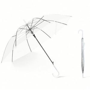 Parapluie Dôme Transparent Léger et Clair à Ouverture Automatique avec Sangle de Prise en Main Facile pour Femme – Cadeau Promotionnel - Product Image 4