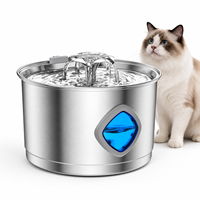 Fontaine à eau silencieuse pour chats et chiens en acier inoxydable 28L, alimentée par USB, pour usage extérieur, robuste, avec options Chine/États-Unis Adaptateur