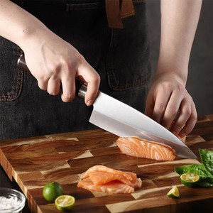 <span class=keywords><strong>Couteau</strong></span> à <span class=keywords><strong>sushi</strong></span> Deba de 8 pouces couteaux japonais de haute qualité Sashimi poisson saumon Deba avec manche en bois - Product Image 4