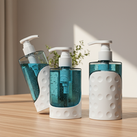 Flacon de savon liquide de 250 ml à pression avec impression sérigraphique sur carton en plastique PET transparent