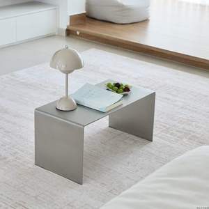 <span class=keywords><strong>Tavolino</strong></span> da Caffè in Acciaio Inox dal Design Moderno, <span class=keywords><strong>Tavolino</strong></span> Laterale a Forma di C per Divano, Arredamento per Soggiorno - Product Image 2