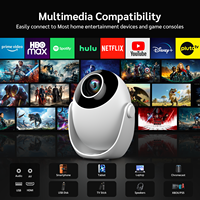 Yinzam Q3 Mini projecteur portable HD 720p 300 ANSI Lumens Android 14 BT5.4 Wi-Fi 6 LED pour Home Cinéma Vidéo LCD