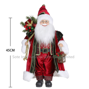 ตุ๊กตาซานตาคลอสคุณภาพสูง SOTE ขนาด 30 ซม. ตุ๊กตาผ้าและพลาสติกสำหรับคริสต์มาส ได้รับการรับรองมาตรฐาน BSCI - Product Image 2