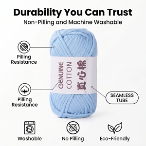 Nouveau fil à tricoter tubulaire super doux et très résistant avec rembourrage en cœur de cœur pour couvertures, jouets, écharpes et tapis faits main DIY - Product Image 4