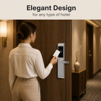 Cerradura Electrónica Inteligente para Puerta de Hotel con Tarjeta RFID de Acero Inoxidable 304, con Software de Gestión Hotelera para Hoteles y Apartamentos