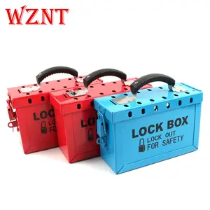 NT-K01 NT-K02 Merah Biru 12 13 Kunci Utama Gembok Keselamatan Kotak Lockout Logam Stasiun Tag Lockout