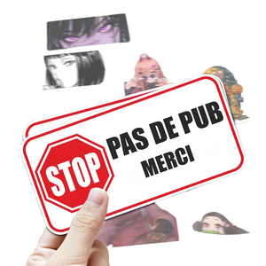 <span class=keywords><strong>Autocollant</strong></span> de luxe drôle en vinyle imperméable en PVC pour corps entier, accessoire créatif de <span class=keywords><strong>pub</strong></span> français «Merci», <span class=keywords><strong>autocollant</strong></span> de <span class=keywords><strong>voiture</strong></span> «Stop Pushing», voitures mignonnes - Product Image 4