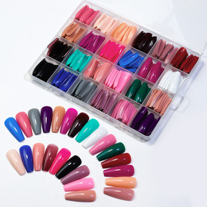 576 Uñas Acrílicas Francesas Cortas, Decoraciones Artificiales para Manicura, Uso en Salón - Product Image 1