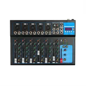 TEYUN Custom Professional Audio 8-Channel music mixer dj Microphone reverberation Audio dj controller mixer